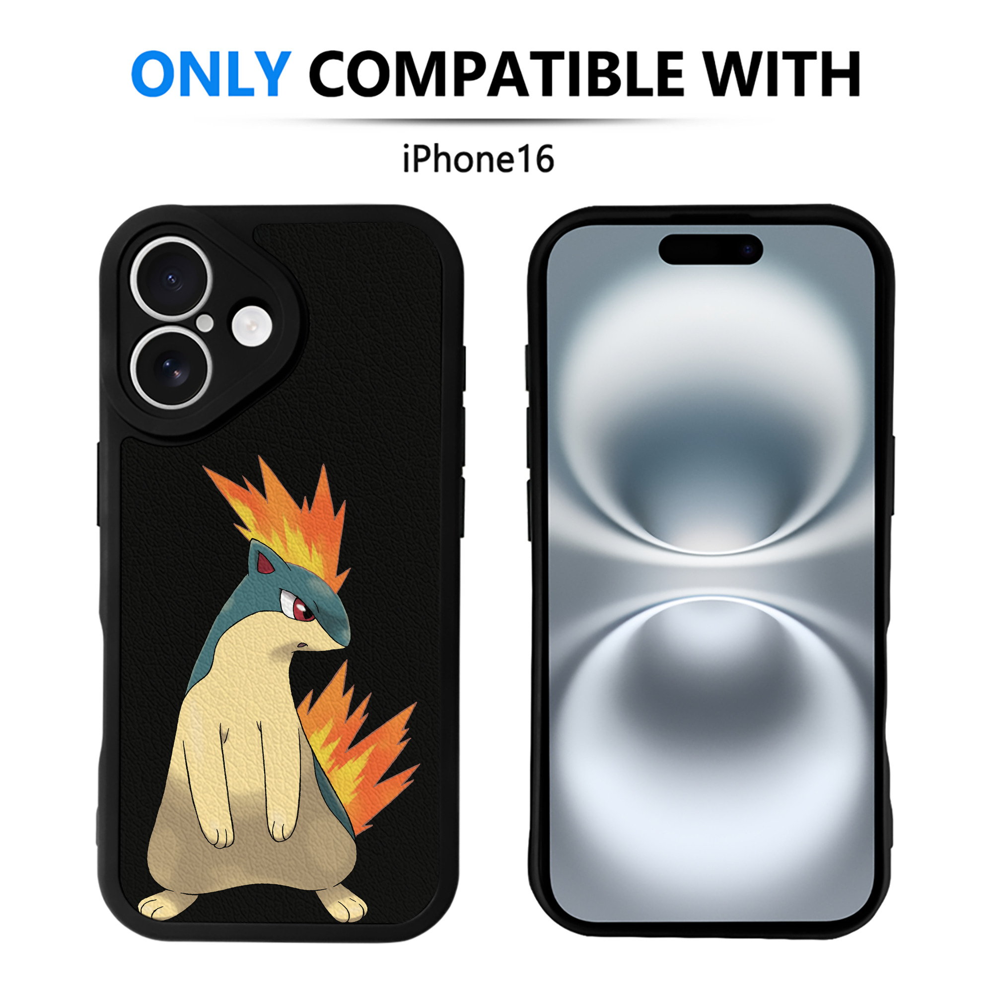 ポケットモンスター Pokémon 【iPhone 16シリーズ対応】シリコンスマホケース（レザー調） 材質：シリコン